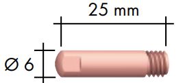 K-rör M6x25 0.6mm BZ
